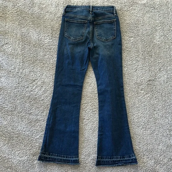 Girls GAP Dark Blue Flare Jeans - Picture 6 of 8